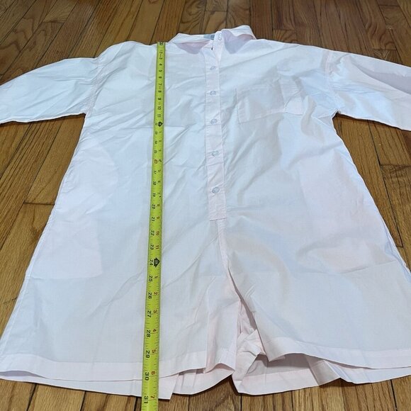 Parke Pink Cotton Long Sleeve Button Front Polo Romper Size XS - Picture 7 of 7
